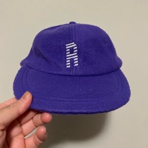 Retro purple fleece retro cap